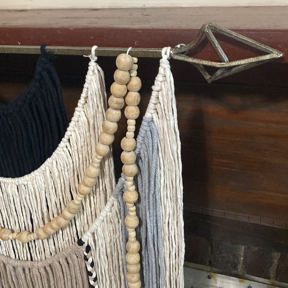 Large boho macrame trendy wall decor with beads . Handmade in Alabama XLarge - Picture 4 of 8